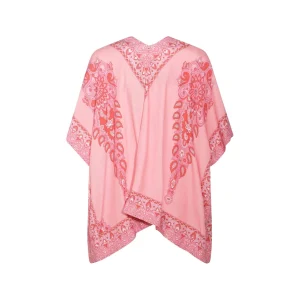 PINK AND RED SILK TOP