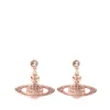 PINK GOLD MINI BAS RELIEF DROP EARRINGS