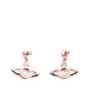 PINK GOLD MINI BAS RELIEF DROP EARRINGS