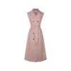 PINK LINEN SHIRT DRESS
