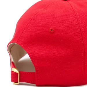 RED AND CREAM COTTON BASEBALL CAP