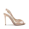 ROSE GOLD-TONE LEATHER TEMPTATION SANDALS