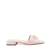 ROSE LEATHER FLAT