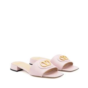 ROSE LEATHER FLAT