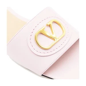 ROSE LEATHER FLAT