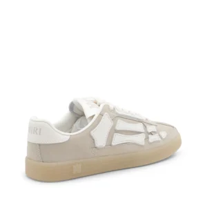 SAND SUEDE AND WHITE LEATHER PACIFI BONES SNEAKERS