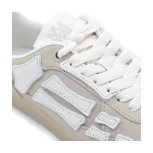SAND SUEDE AND WHITE LEATHER PACIFI BONES SNEAKERS