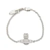 SILVER BRASS ORB BRACELET