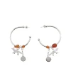 SILVER METAL EARRINGS