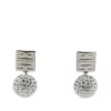 SILVER METAL 4G EARRINGS