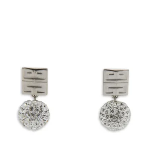 SILVER METAL 4G EARRINGS