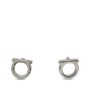 SILVER-TONE BRASS GANCINI EARRINGS