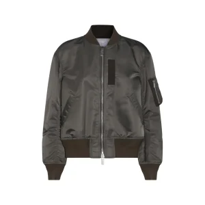 TAUPE NYLON CASUAL JACKET