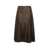 TOBACCO SILK SKIRT