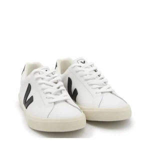 WHITE AND BLACK LEATHER ESPLAR SNEAKERS