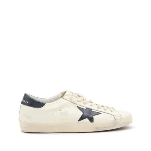 WHITE AND BLACK LEATHER SNEAKERS