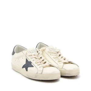 WHITE AND BLACK LEATHER SNEAKERS