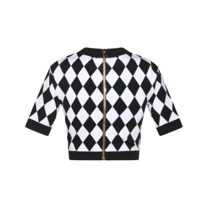 WHITE AND BLACK VISCOSE TOP