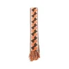 WHITE AND BROWN COTTON SCARVES