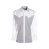 WHITE AND GREY COTTON SHIRT