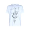 WHITE AND GREY COTTON T-SHIRT