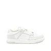 WHITE AND GREY LEATHER SNEAKERS