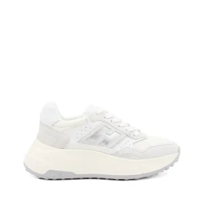 WHITE AND SILVER SNEAKERS