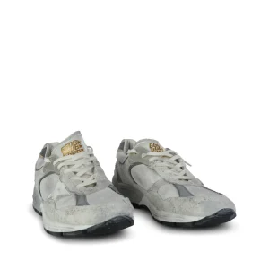 WHITE AND SILVER SNEAKERS