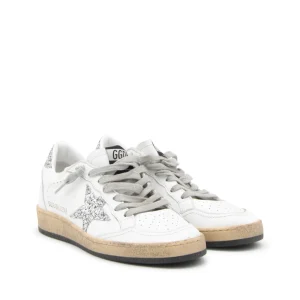 WHITE AND SILVER SNEAKERS