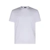 WHITE COTTON BLEND T-SHIRT