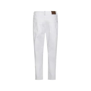 WHITE COTTON DENIM JEANS