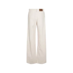 WHITE COTTON JEANS