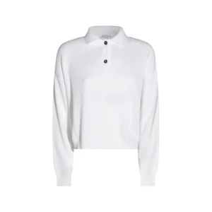 WHITE COTTON POLO SHIRT