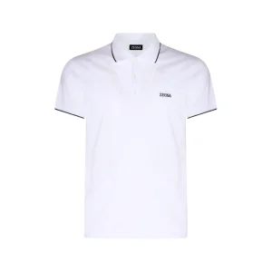 WHITE COTTON POLO SHIRT