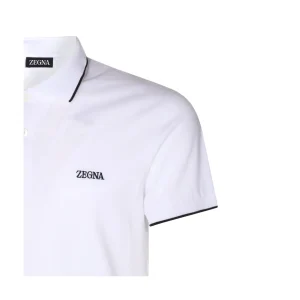 WHITE COTTON POLO SHIRT