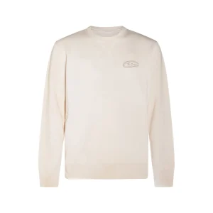 WHITE COTTON SWEATSHIRT
