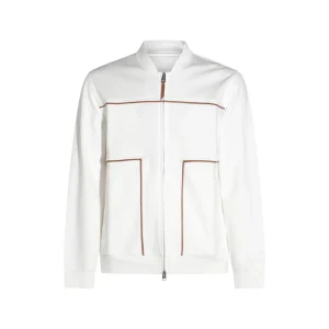 WHITE COTTON SWEATSHIRT