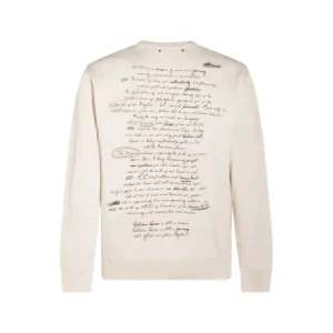 WHITE COTTON SWEATSHIRT