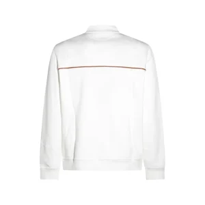 WHITE COTTON SWEATSHIRT