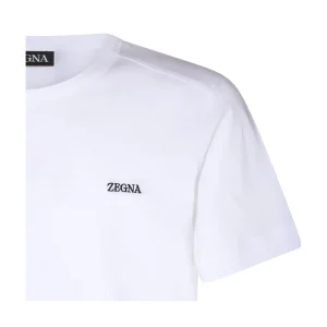 WHITE COTTON T-SHIRT