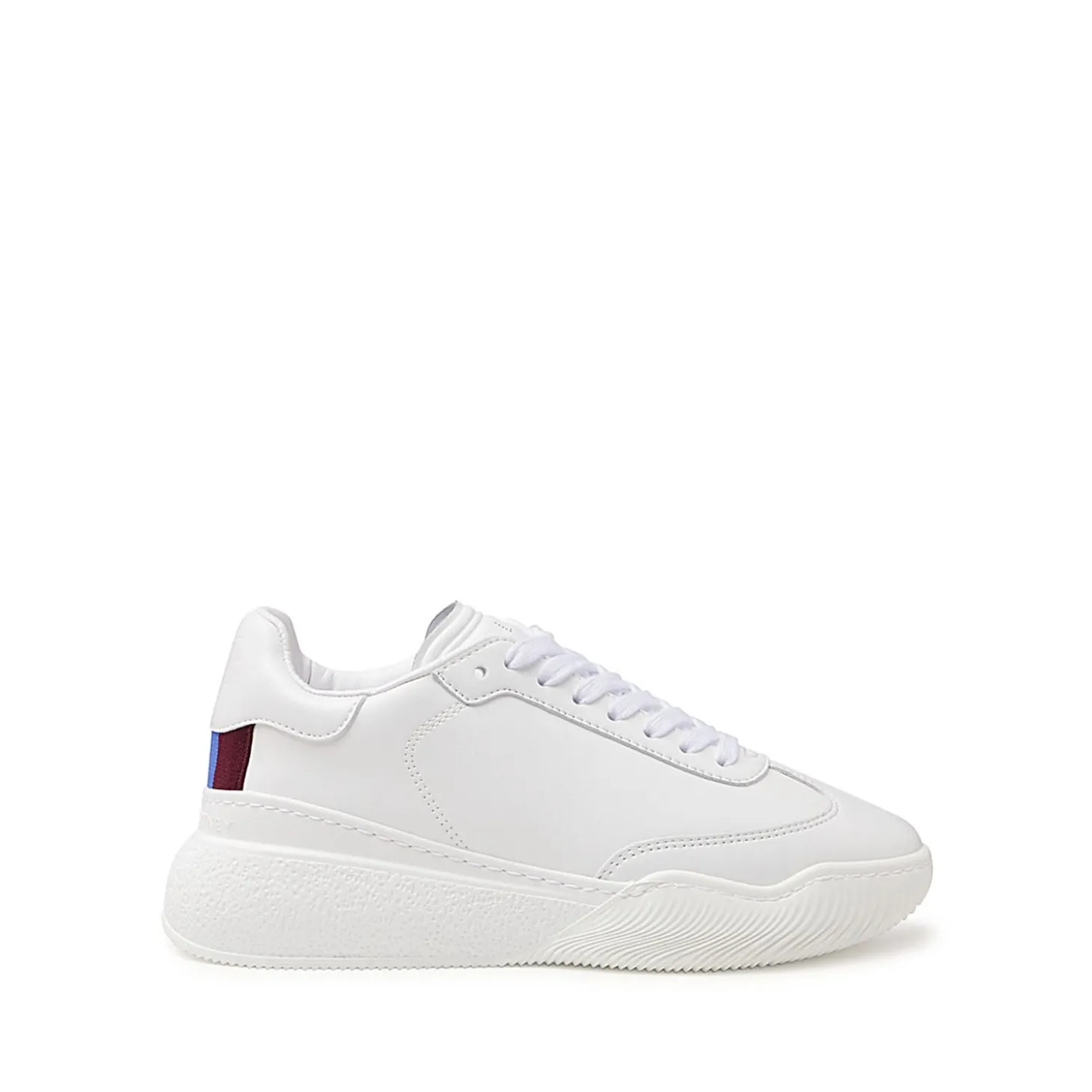 white_faux_leather_loop_s_0.webp WHITE FAUX LEATHER LOOP SNEAKERS