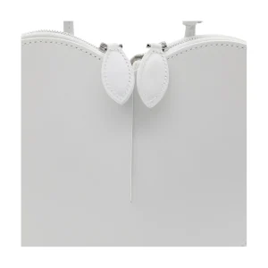 WHITE LEATHER COEUR SHOULDER BAG