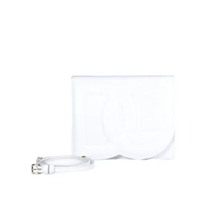 WHITE LEATHER CROSSBODY BAG