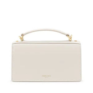 WHITE LEATHER CROSSBODY BAG