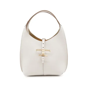 WHITE LEATHER SHOULDER BAG