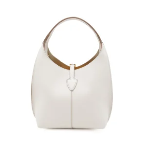 WHITE LEATHER SHOULDER BAG