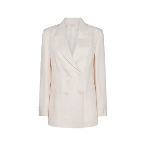 WHITE LINEN CASUAL JACKET