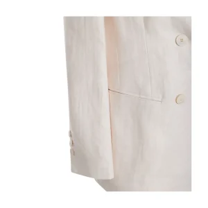WHITE LINEN CASUAL JACKET