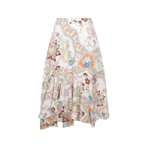 WHITE MIDI SKIRT