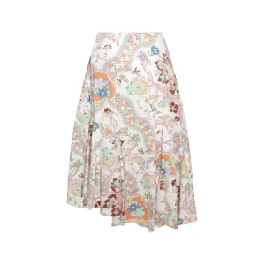 WHITE MIDI SKIRT
